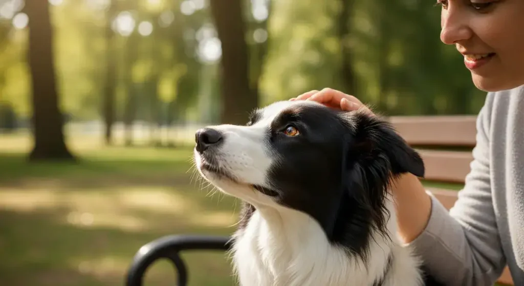 Border Collie Intelligence: Science, Traits & Training Tips 5 Border Collie and owner showcasing loyalty and intelligence