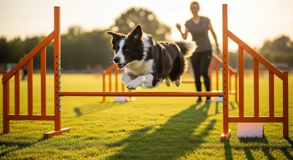 Border Collie Intelligence: Science, Traits & Training Tips 2 Border Collie demonstrating intelligence in agility training
Caption: This Border Collie shows off its smarts on an agility course.
