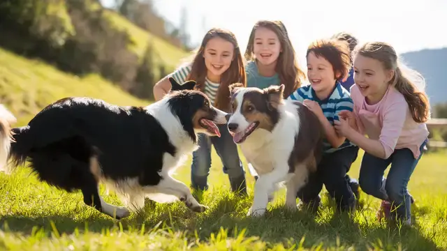 Border Collie with Kids