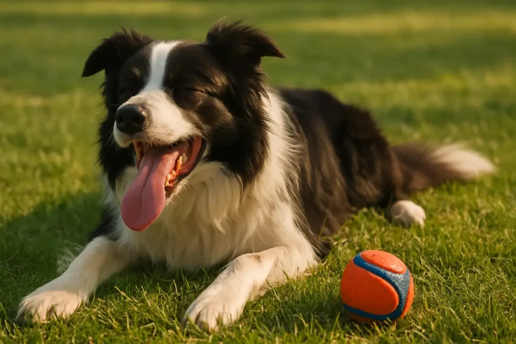 The Ultimate Border Collie Exercise Guide: Needs, Games & Training 5 border collie exhausted 2