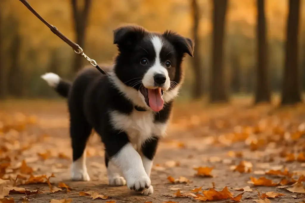 The Ultimate Border Collie Exercise Guide: Needs, Games & Training 4 Black-and-white Border Collie lying exhausted on green grass, panting with tongue out and eyes half-closed, orange fetch ball nearby—exemplifying recovery in Border Collie exercise routines