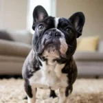 French Bulldog with iconic bat ears sitting on a cozy couch, representing the ideal French Bulldog ownership experience for apartment living. Learn about French Bulldog care, temperament, and lifestyle
