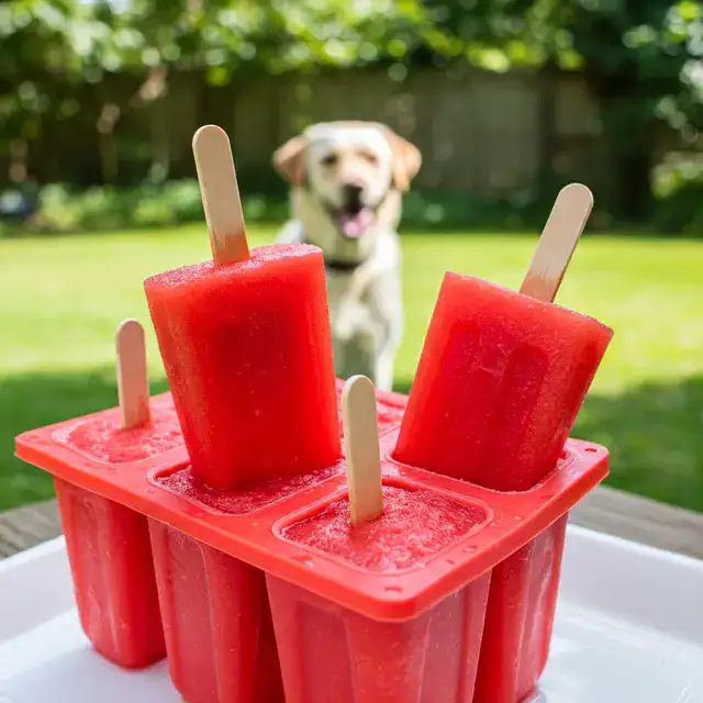 DIY frozen watermelon treats for dogs