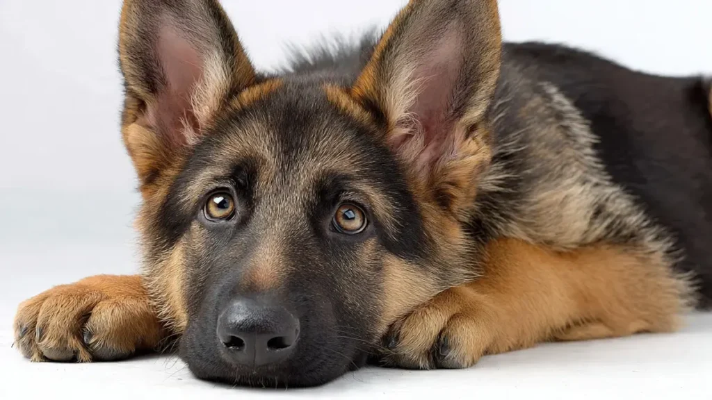 German Shepherd temperament showcasing intelligence and alertness: A focused and confident working dog demonstrating their natural protective instincts and trainability.