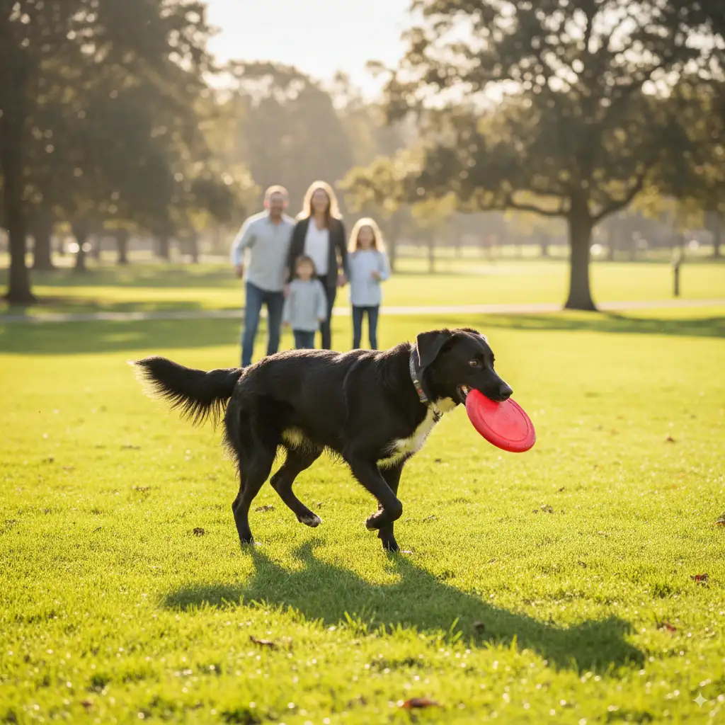 Avoid This Mistake: Ethical Borador Acquisition Now 2 Happy adult Borador mix dog playing fetch in a park