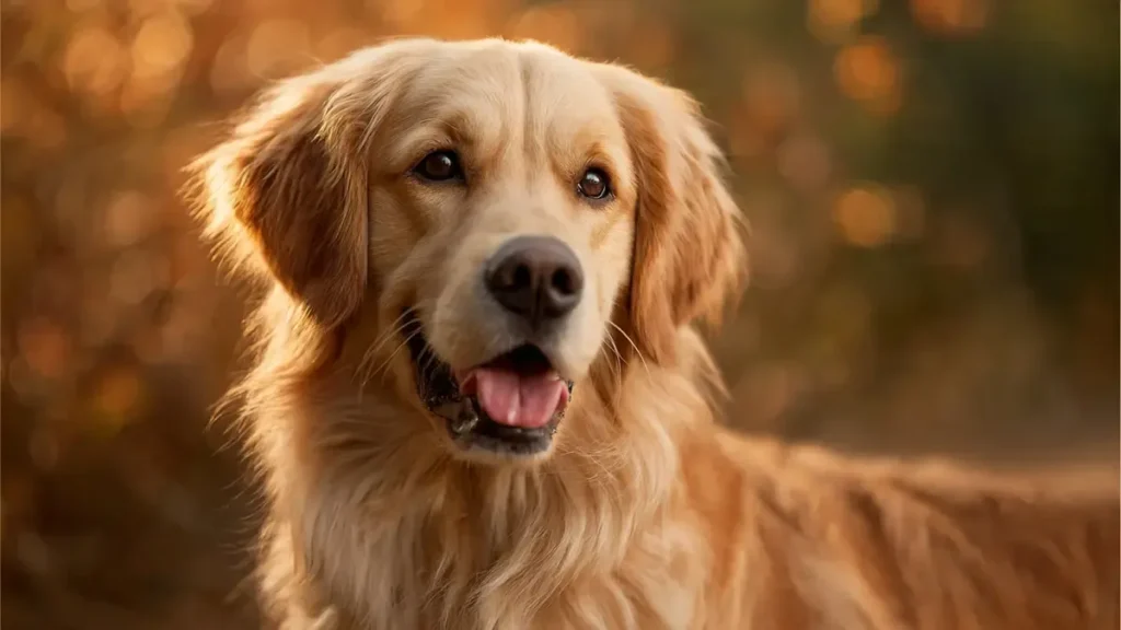 How to Choose the Perfect Dog Name (Psychology, Trends & 200+ Ideas) 5 Beautiful Golden Retriever sitting in a sunny outdoor setting, perfect for friendly and classic dog names like Luna, Charlie, or Bailey.